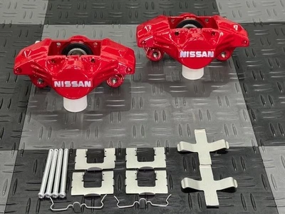 Pinza de freno trasera Nissan Skyline GT-R BNR32 2 POT recubierta de polvo HCR32 S14 S15 Foto 1 de 4