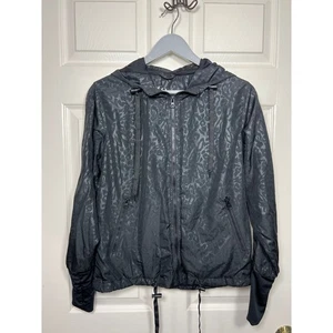 ZYIA Active Damen leichte Jacke mit durchgehendem Reißverschluss belüfteten Ärmeln schwarz Leopard - Bild 1 von 8