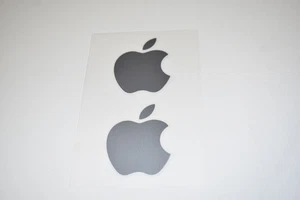 2 Stück Original Apple Logo Aufkleber iMac iPad ca.5x6cm Neu Sticker Silver - Bild 1 von 2