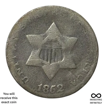 1852 3 Cent Silver X-1419 - Image 1 of 3