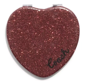 ❤️Coach Glitzer Herz Kompakt Spiegel - CF153 Weinrot/Multi - Neu mit Etikett Kostenloser Versand - Bild 1 von 2