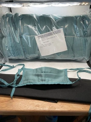 Mascarilla - Lote de máscaras faciales de tela azul reutilizables de estilo médico vintage Foto 1 de 4