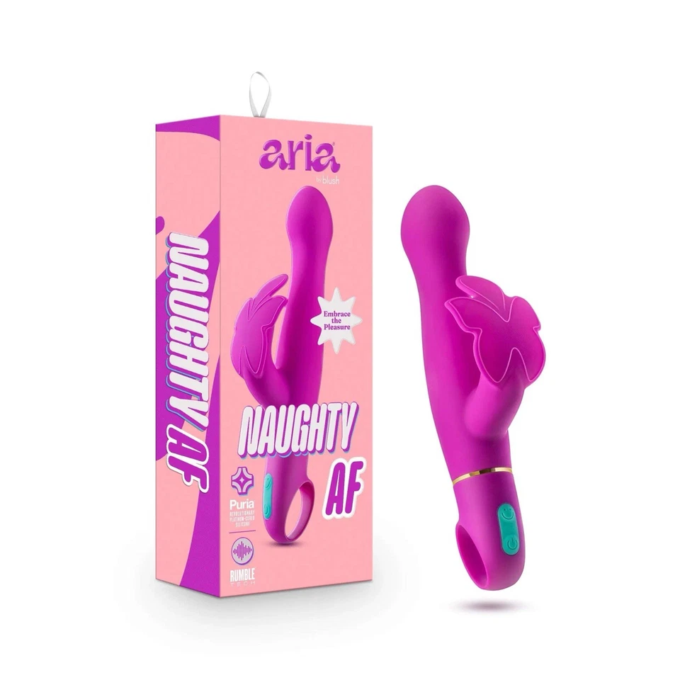 Vibrador Aria By Blush/Naughty Af: Estimulador de clítoris ciruela silicona Foto 1 de 4
