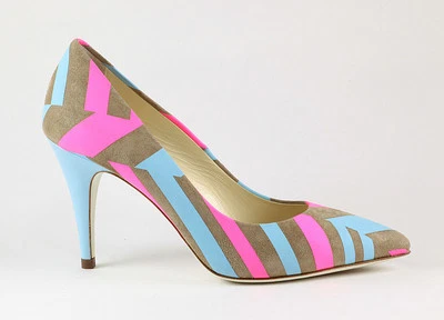 正品 Loriblu 麂皮意大利设计师全新系列泵尺寸 5,6,7,9 — 第 1/4 张图片