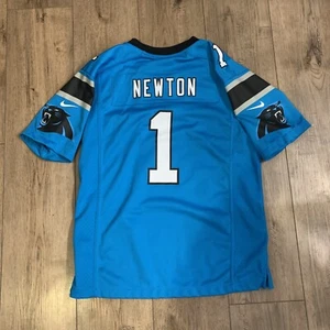 Nike On Field Carolina Panthers Cam Newton 1 Kids Youth Jersey Size Large 14/16 - Picture 1 of 10
