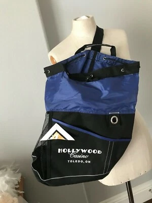 NUEVO Bolso de Hombro Hollywood Azul Marino y Negro Ver a Través de Malla Lona Ajustable OHIO Foto 1 de 4