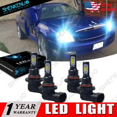 For Cadillac DeVille 1987-2005 Combo Hi&Low Beam 8000K Front LED Headlight Bulbs - Image 1 of 4
