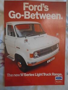 Ford A Series Light Truck brochure Sep 1973 from Commercial Motor