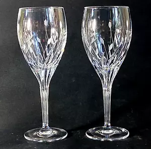 NORITAKE MOON DUST WINE GLASSES, Cut & Etched Lead Crystal, 7 3/4", 2PCS - Picture 1 of 8