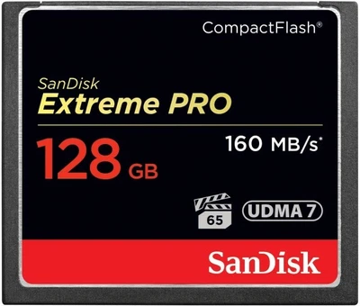 SanDisk 128G Extreme PRO Compact Flash 160MBs Memory Card Camera SDCFXPS-128G - Image 1 of 2