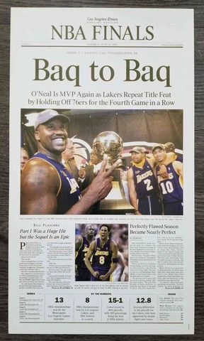LOS ANGELES LAKERS NBA CHAMPIONSHIP POSTER  KOBE, SHAQ Cover