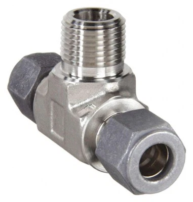 PARKER CPI 6-6-6-SBZ Male Branch Tee 3/8" Comp X 3/8" Male NPT Fitting - Image 1 of 4