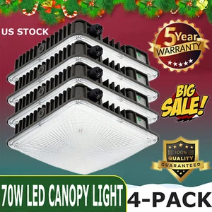 70 Watts 8400 Lumens LED Canopy Light Outdoor for Gas Station,Warehouse Lighting - Picture 1 of 22