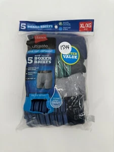 Hanes Boys Soft Tagless Boxer Briefs 5 Pack Size XL (18-20) NEW - Picture 1 of 4