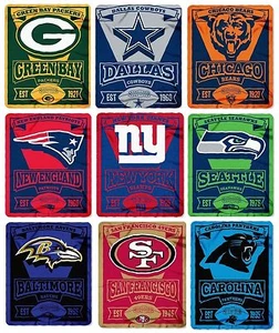 Totalmente Nuevo Logotipo de Equipos de la NFL Manta de Lanza Suave Grande 50"" X 60"" Marca - Imagen 1 de 32