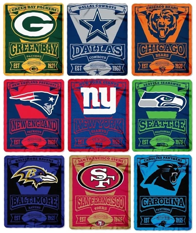 Brand New NFL Teams New Logo Large Soft Fleece Throw Blanket 50" X 60" Marque Cover