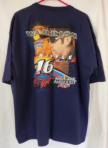 Mens 3XL NASCAR Tshirt Greg Biffle Roush Racing Asphalt Warrior Cover
