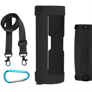 Geekria Silikon Schutzhülle für JBL Charge 5 Bluetooth Lautsprecher (Schwarz) - Bild 1 von 6