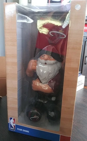 New In Box Miami Heat Gnome With Flag Forever Collectibles New NBA Cover