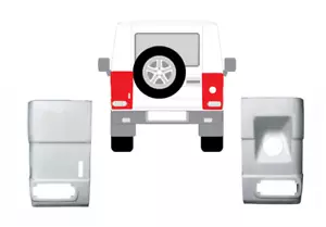 Per Mercedes Classe G W460/461 1979-1993 Pannello Riparazione Angolo Posteriore/Sinistra & Destra - Foto 1 di 11