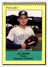 1991 Charleston Rainbows ProCards #89 Jeff Brown Grand Prairie Texas TX Card