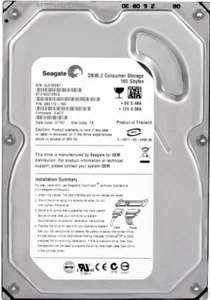 Disque Dur Seagate DB35.2 ST3160212SCE 160GB 7200U/Min 2MB SATA II 3.5 " Pouces - Photo 1/3