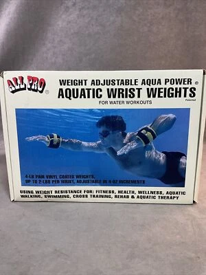 PESAS DE MUÑECA ACUÁTICAS ALL PRO TRACCIÓN NATACIÓN EN AGUA (AERÓBICOS ACUÁTICOS #W1360) 4 lb Foto 1 de 4