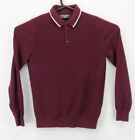 Primark Men’s Collared LS Polo Shirt Size Small Purple (2385)