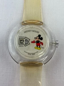 Mickey Mouse Bradley Digital Wrist Watch Clear Acrylic Windows *NOT WORKING* B72 - Picture 1 of 18