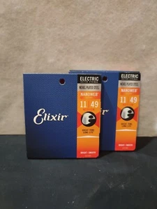 2-Pack Elixir Nanoweb Nickel Plated Steel Electric Medium Gauge (11-49) 12102 - Picture 1 of 5