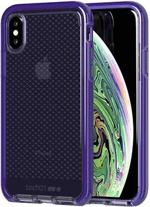 Tech21 Evo Check Case Cover for Apple iPhone XS MAX - Ultra Violet - Brand New.  - Picture 1 of 2