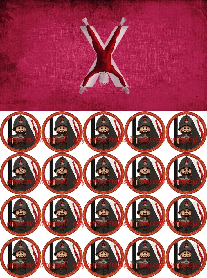 20PCS Game Of Thrones House Bolton Pavise Soldier 4cm Plastic Figure DIY Toy - Image 1 of 1