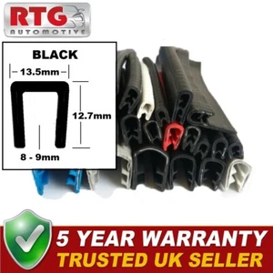 Universal Black Edge Edging Protector Strip Seal Per Metre Glass Metal Wood #24 - Picture 1 of 2
