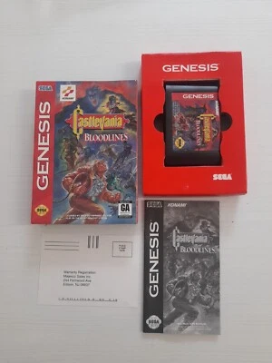 Castlevania Bloodlines Sega Genesis Complete CIB NTSC version Card Case  - Image 1 of 4