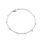 Stainless Steel Collier Bracelet Chains  Cubic Zirconia Link Chain Bracelets 1Pc