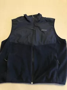Lands End Vest Mens Extra Large Full Zip Warm Fleece Layering Outdoor Jacket - Picture 1 of 4
