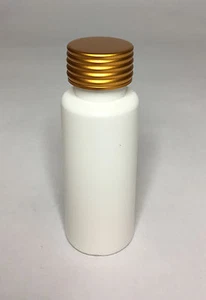 Empty 30ml Cylindrical Bottles With Gold Grooved Screw Cap Top *ANY AMOUNT* - Picture 1 of 1