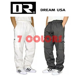 MEN'S FLEECE CARGO SWEATPANTS HEAVYWEIGHT S-5XL 7 COLORS *FAST SHIP - Picture 1 of 22