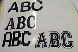 Iron On Vinyl Number & Letters for Sports Shirts - FREE UK POSTAGE - Picture 1 of 10