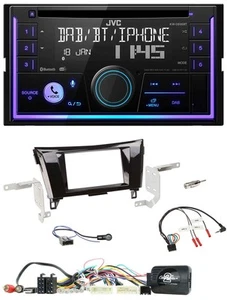 JVC Lenkrad USB 2DIN DAB Bluetooth CD Autoradio für Nissan X-Trail Qashqai 2014- - Bild 1 von 11