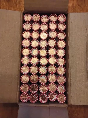 *BRAND NEW* 2025 P Lincoln Cent Penny Full Box (50 Rolls) BU UNC OBW - Image 1 of 2