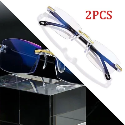 2 Piezas Gafas de Enfoque Automático Zoom Inteligente Lectura Inteligente Cambio de Color Anti B... Foto 1 de 4