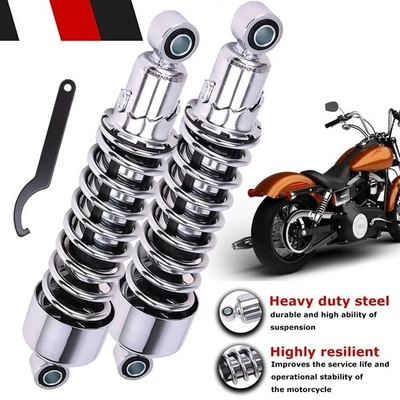 Amortiguador trasero cromado 11,75" para Harley Dyna Road King Limited FLHTKSE NUEVO Foto 1 de 4