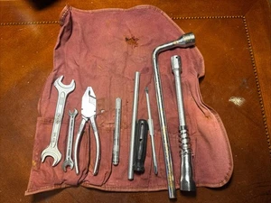 Mercedes-Benz RED 9 Piece Tool Kit Roll Wrench R107 560SL HEYCO WEST GERMANY - Picture 1 of 21
