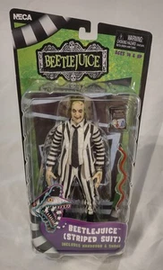 NECA Beetlejuice Striped Suit 7" Action Figure with Handbook and Snake New - Picture 1 of 7