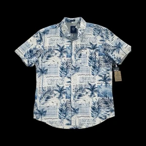 NUOVA camicia uomo Artistry in Motion slim fit hawaiana manica corta con bottoni TG L - Foto 1 di 12
