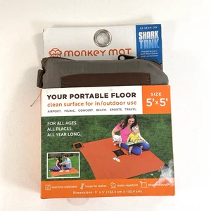 Monkey Mat Lightweight Water/Sand Repellent Picnic Travel Blanket 5’x5’ Gray - Picture 1 of 10