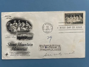 1408 Davis, Lee, Jackson FDC Art Craft Sep 19, 1970 Stone Mountain Georgia - Picture 1 of 2