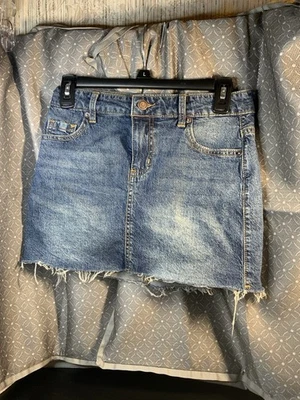 No Boundaries 女式中号水洗休闲牛仔迷你裙中腰尺寸 XXS (00) — 第 1/4 张图片