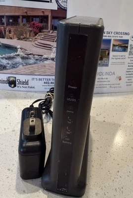 ARRIS TM3402A telephone / cable Modem with power adapter - Image 1 of 3